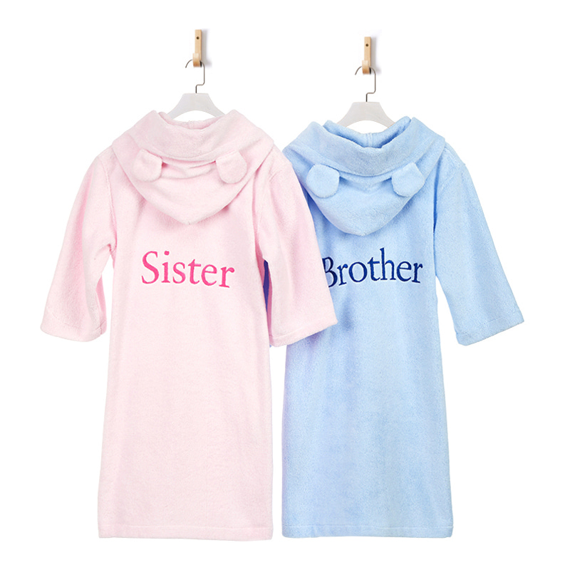 Cotton Bathrobe Embroidered Name