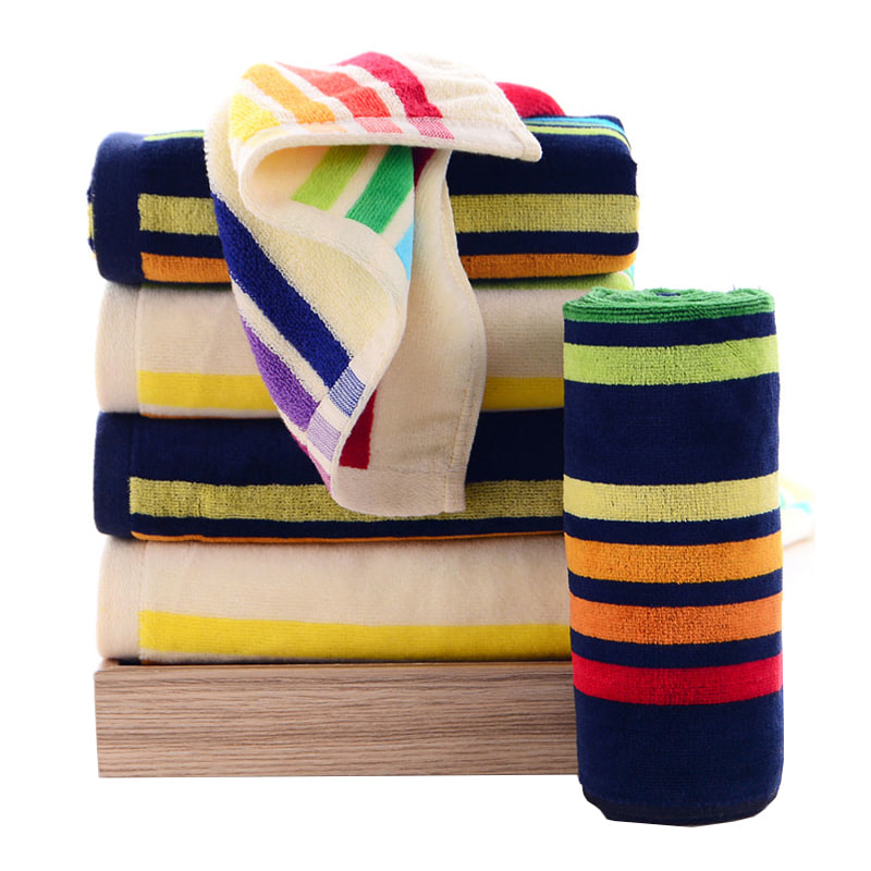 Cotton Striped Jacquard Face Towel